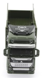 Sürtmeli Die Cast Metal Kasalı Askeri Kamyon