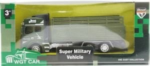 Sürtmeli Die Cast Metal Kasalı Askeri Kamyon