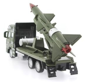 Sürtmeli Die Cast Metal Füze Rampalı Askeri Kamyon