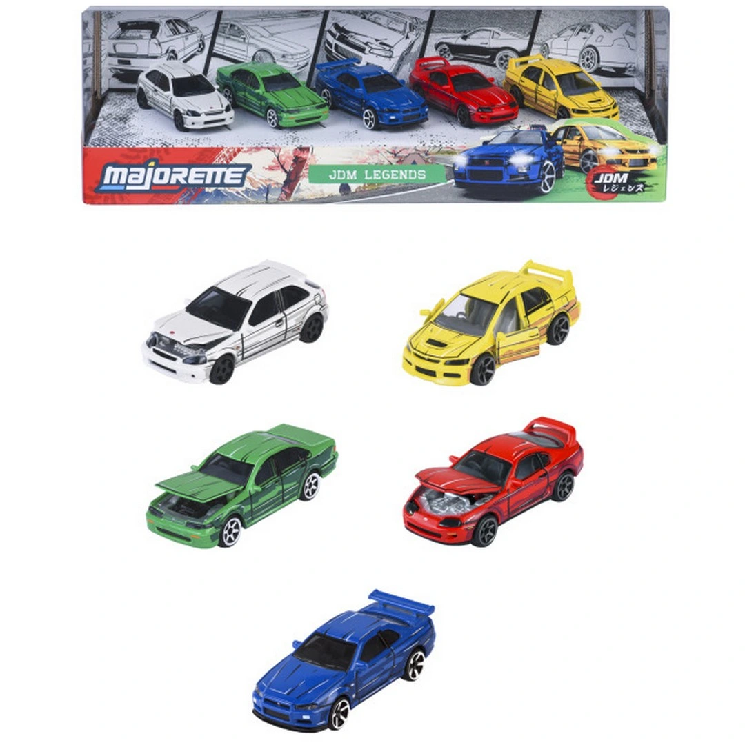 Majorette JDM Legends Anime 5'li Araba Seti