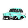 CarTuned S2 1956 Chevy Nomad - Mavi Custom Araba