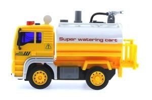 Su Püskürten  Sesli ve Işıklı Sarı Sulama Tankeri