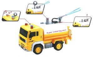 Su Püskürten  Sesli ve Işıklı Sarı Sulama Tankeri