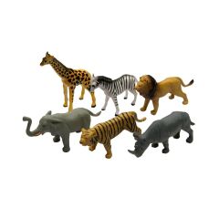 SH-Vardem 6 Parça 5 inch  Çiftlik, Dinozor,Vahşi Orman ve Deniz Hayvanları Hayvan Seti - 1 Adet Stokta Olan Gönderilir