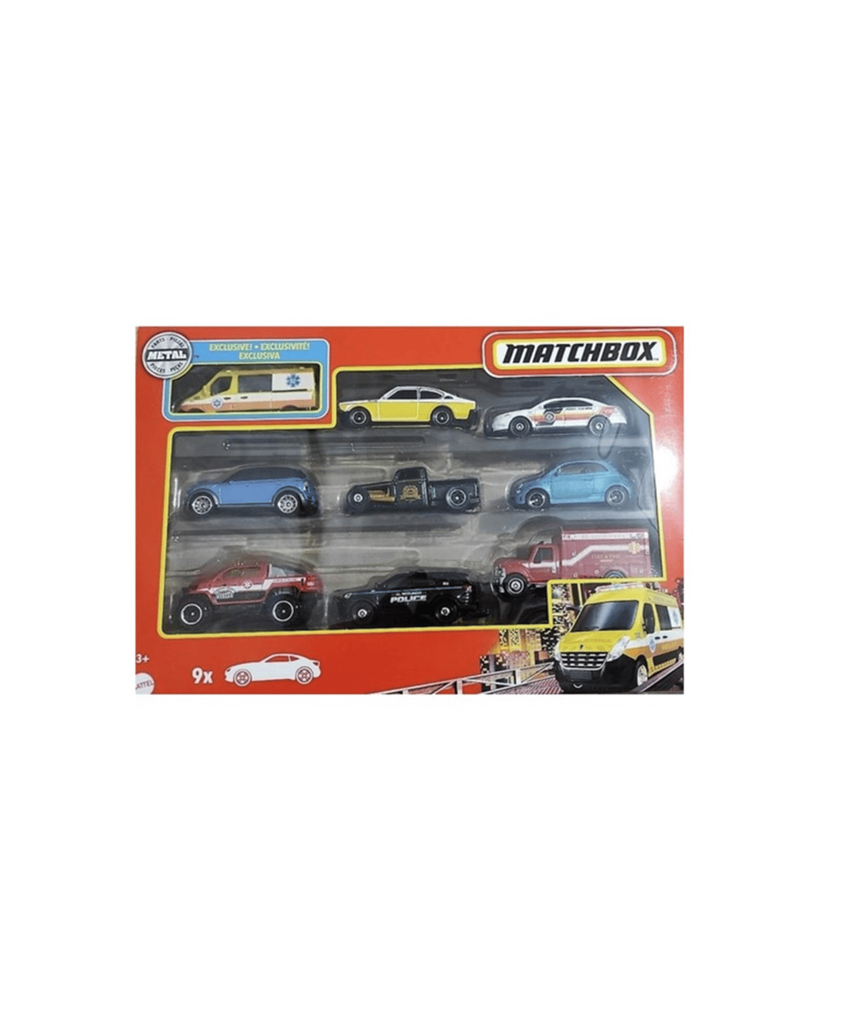 X7111 Matchbox™ 9'lu Araba Seti