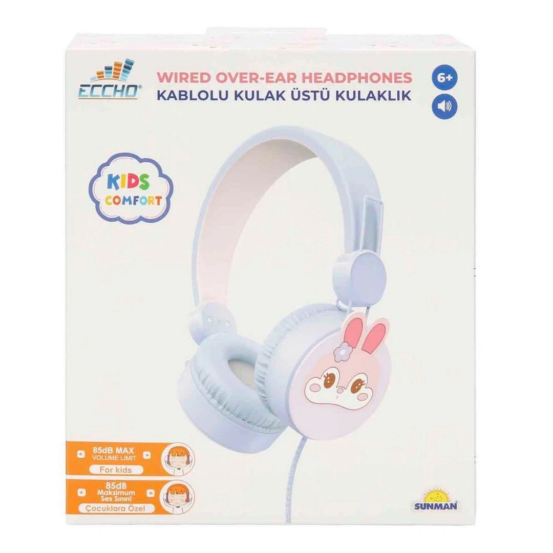 Tavşan Desenli Mikrofonlu Kulak Üstü Kulaklık - S01000007