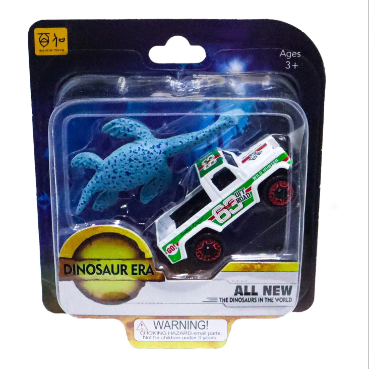Die Cast Metal Kamyonet ve Plesiosaurus