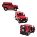 42392  Metal Çek Bırak Kapıları Açılan Land Rover Kırmızı 10 Cm