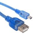 Powermaster Usb 5 Pin Erkek-Usb Dişi 30 Cm Şeffaf iPod Kablosu