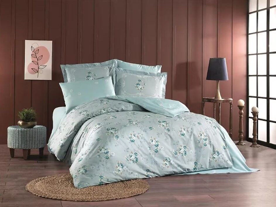 Hobby Tek Kişilik Poplin Nevresim Takımı Martha Mint