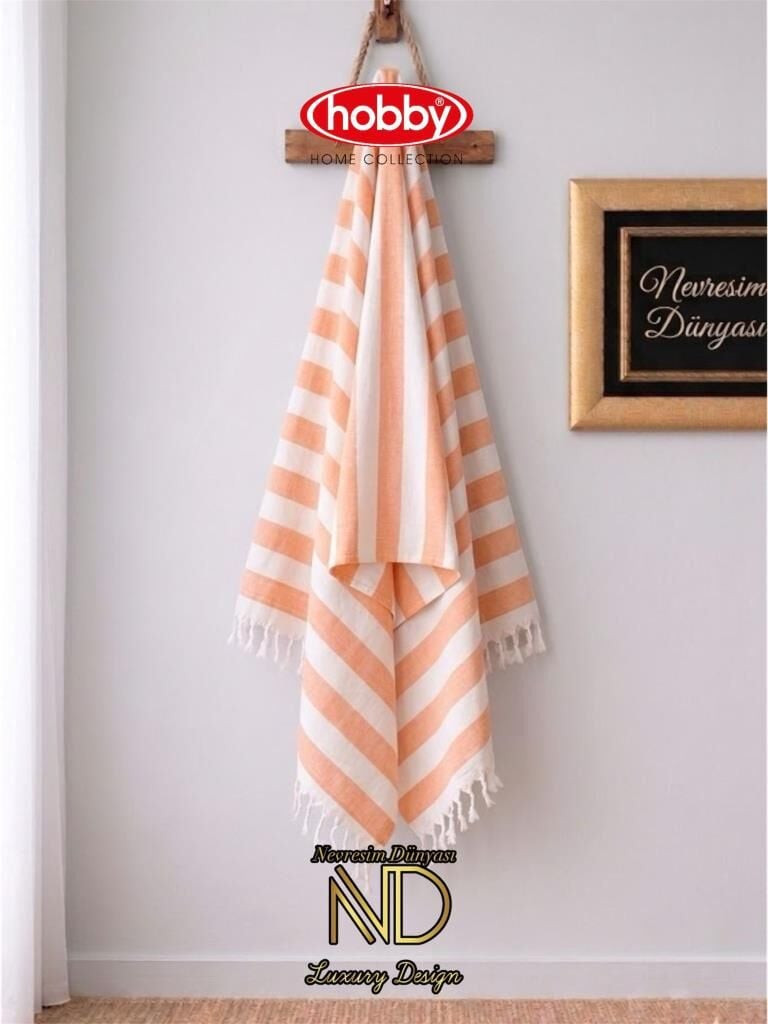 Hobby Stripe Somon Plaj Havlusu 70x140