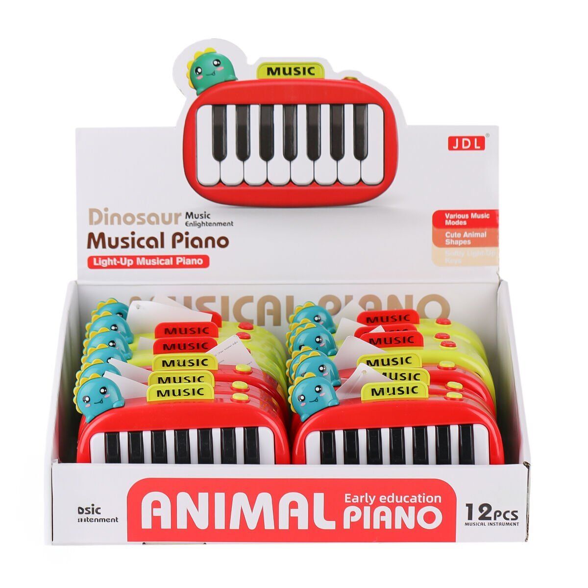 8898-1B Dinazor Işıklı Müzikal Baby Piano - 1 Adet Fiyatıdır