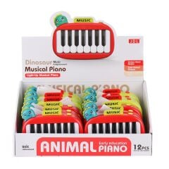 8898-1B Dinazor Işıklı Müzikal Baby Piano - 1 Adet Fiyatıdır