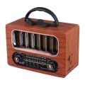 Orta Boy Retro Ahşap Tasarım Bluetooth Hoparlörlü Radyo – FM/AM Destekli, Şarjlı ve Taşınabiliri Radyo NS-6636