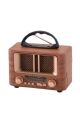 Küçük Mini Boy Retro Ahşap Tasarım Bluetooth Hoparlörlü Radyo – FM/AM Destekli, Şarjlı ve Taşınabilir Radyo NS-8108
