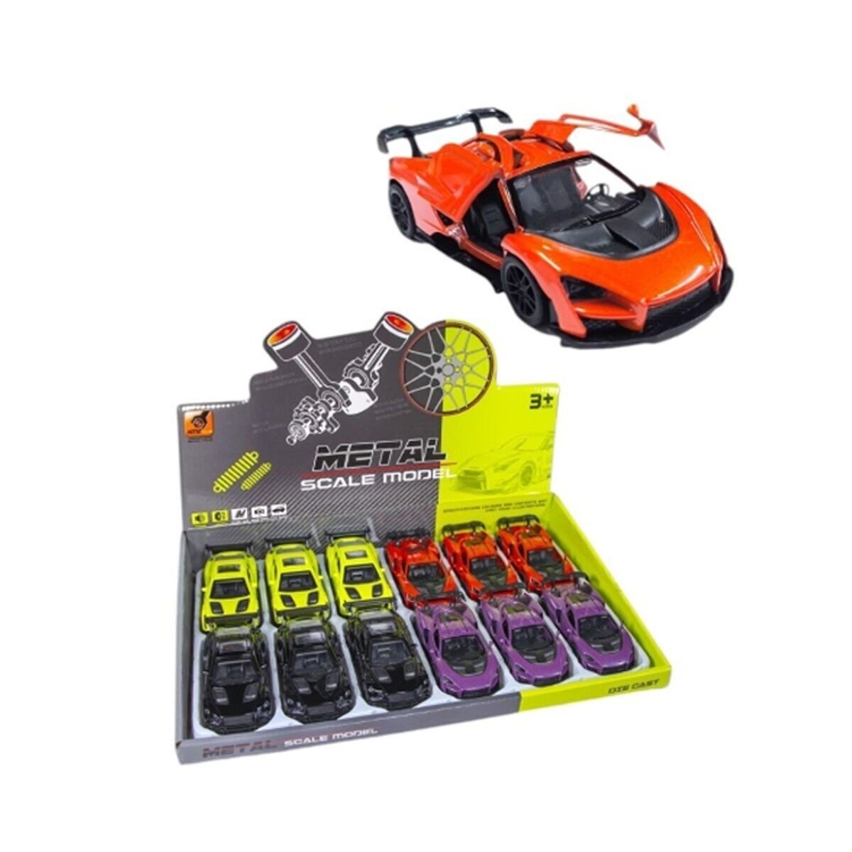 KM36201C-1-2-3-4 Vardem Çek Bırak Metal Araba  1:36 - 1 Adet Stokta Olan Gönderilir