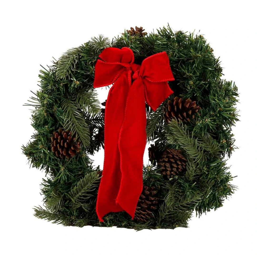 Kırmızı Fiyonklu Dekoratif Kapı Süsü 40 cm