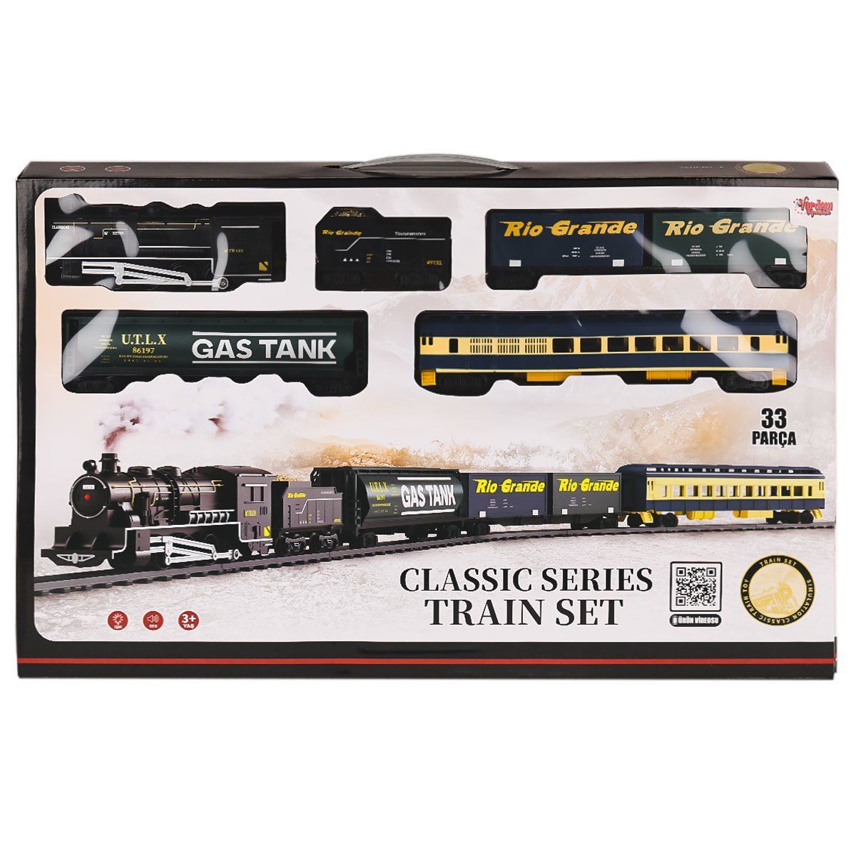FF-1601C Işıklı ve Sesli 33 Parça Classic Tren 