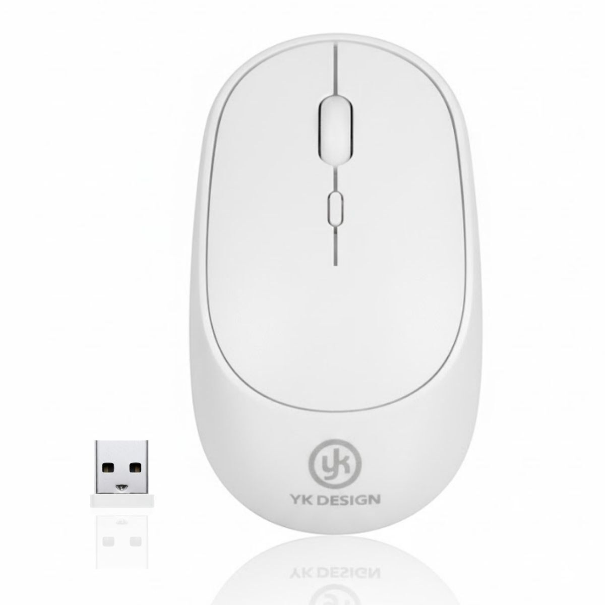 Beyaz Renkli Ergonomik Sessiz Kablosuz Mouse – USB Alıcılı, Ofis ve Oyun İçin Konforlu Bilgisayar Faresi MS6310