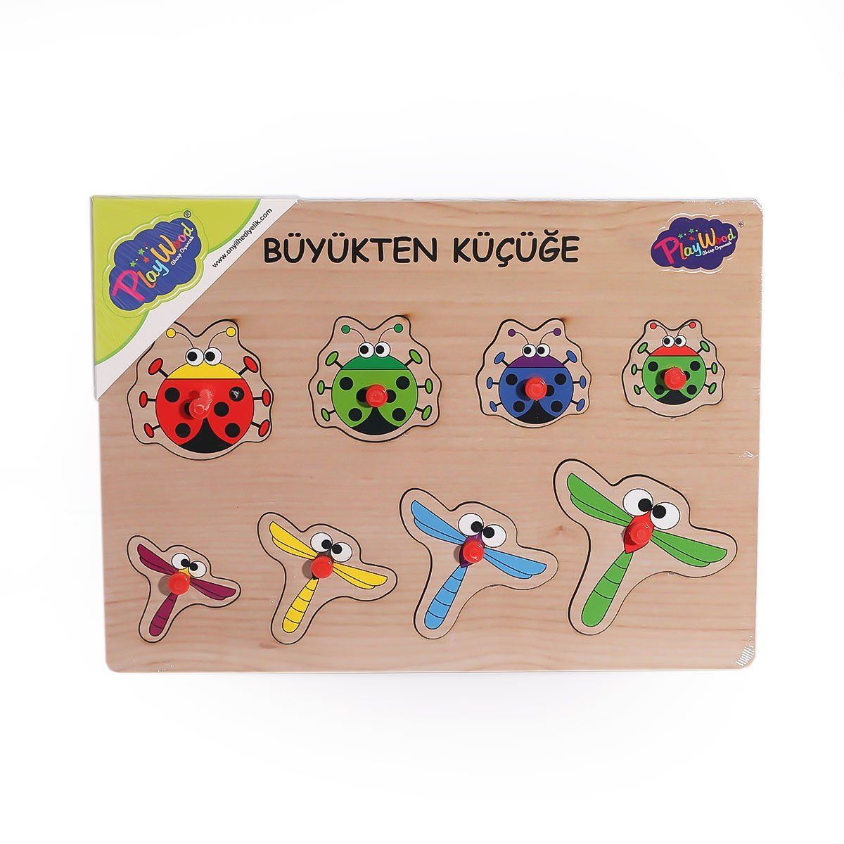 131-132 Ony Ahşap Tutmalı Puzzle Büyükten Küçüğe