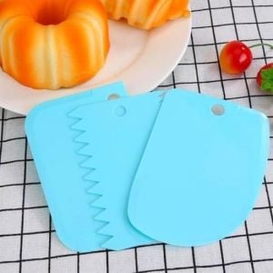 Pasta Hamur Şekillendirici Spatula Kesici Kazıyıcı Dekoratör Set - Stokta Olan Renk Gönderilir