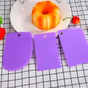 Pasta Hamur Şekillendirici Spatula Kesici Kazıyıcı Dekoratör Set - Stokta Olan Renk Gönderilir