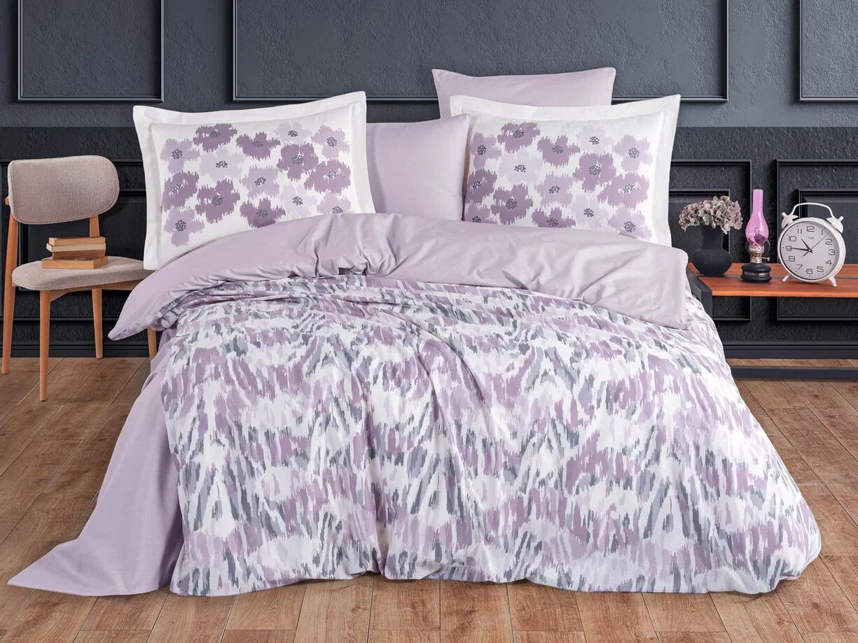 Hobby Çift Kişilik Poplin Nevresim Penny Lila