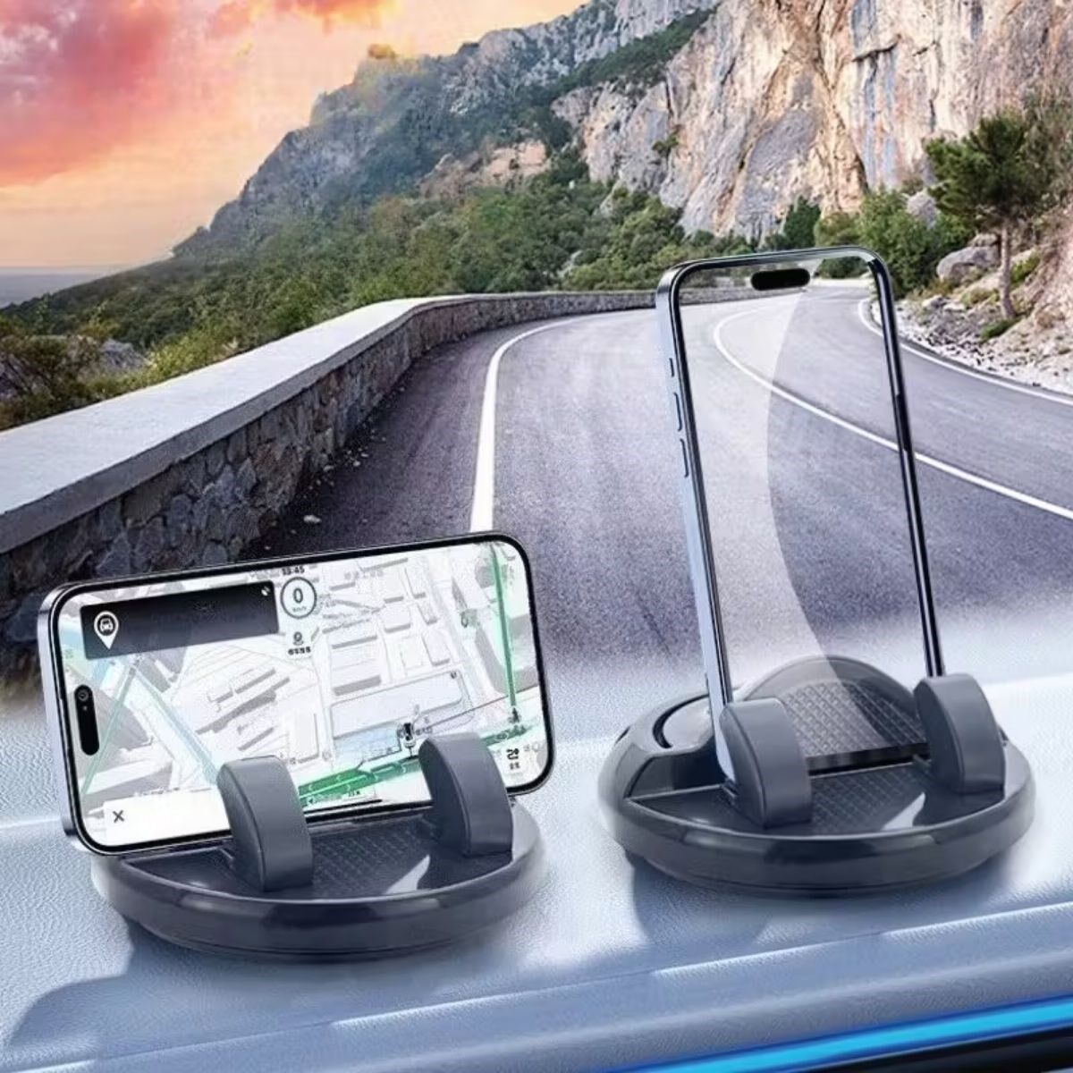 Numaratörlü Güçlü Yapışkanlı 360 Derece Dönebilen Su Geçirmez Araç İçi Telefon Tutucu Plastik Aparat