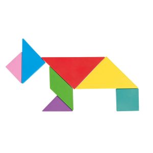 03 569 Ahşap Manyetik Tangram 7 farklı mıknatıslı tangram parçası