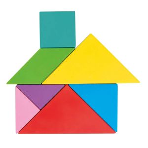 03 569 Ahşap Manyetik Tangram 7 farklı mıknatıslı tangram parçası