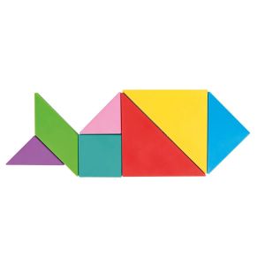 03 569 Ahşap Manyetik Tangram 7 farklı mıknatıslı tangram parçası