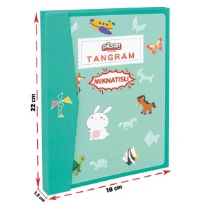 03 569 Ahşap Manyetik Tangram 7 farklı mıknatıslı tangram parçası