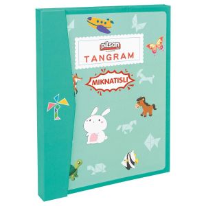 03 569 Ahşap Manyetik Tangram 7 farklı mıknatıslı tangram parçası