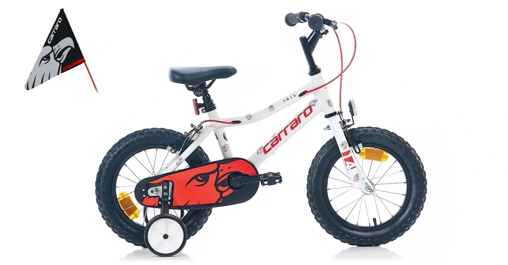 Carraro Red Eagle 14 Jant Çocuk Bisikleti Beyaz-Kırmızı-Gümüş