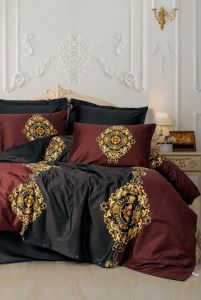 Cotton Box Palace Saten Çift Kişilik Nevresim Takımı Ebren Antrasit