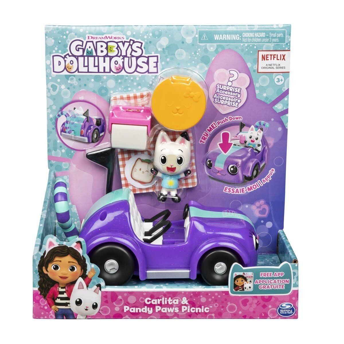 Gabbys Dollhouse Pandy Paws ve Carlita Araba