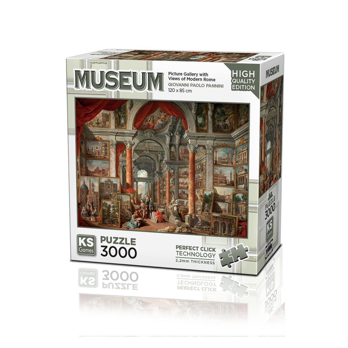 23014 Picture Gallery With Views Of Modern Rome 3000 Parça Puzzle