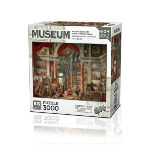 23014 Picture Gallery With Views Of Modern Rome 3000 Parça Puzzle