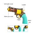 2'si 1 Arada Dart Atan Revolver Kahverengi Su Tabancası 22 cm