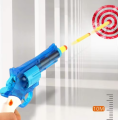 2'si 1 Arada Dart Atan Revolver Kahverengi Su Tabancası 22 cm