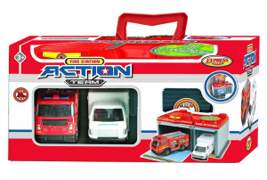Express Wheels Metal Araçlı Çantalı İtfaiye Seti