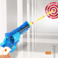 2'si 1 Arada Dart Atan Revolver Mavi Su Tabancası 22 cm