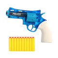 2'si 1 Arada Dart Atan Revolver Mavi Su Tabancası 22 cm