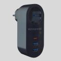 2 USB,1 TYPE-C Girişli 1'li Çocuk Korumalı,Isıya Karşı Dayanıklı 2500Watt Termal Akım Korumalı Priz