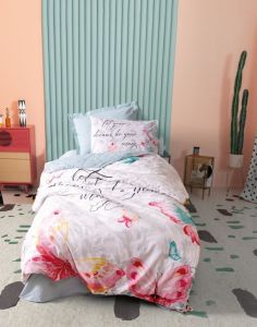 Cotton Box Genç Ranforce Nevresim Takımı Tek Kişilik Wings Mint