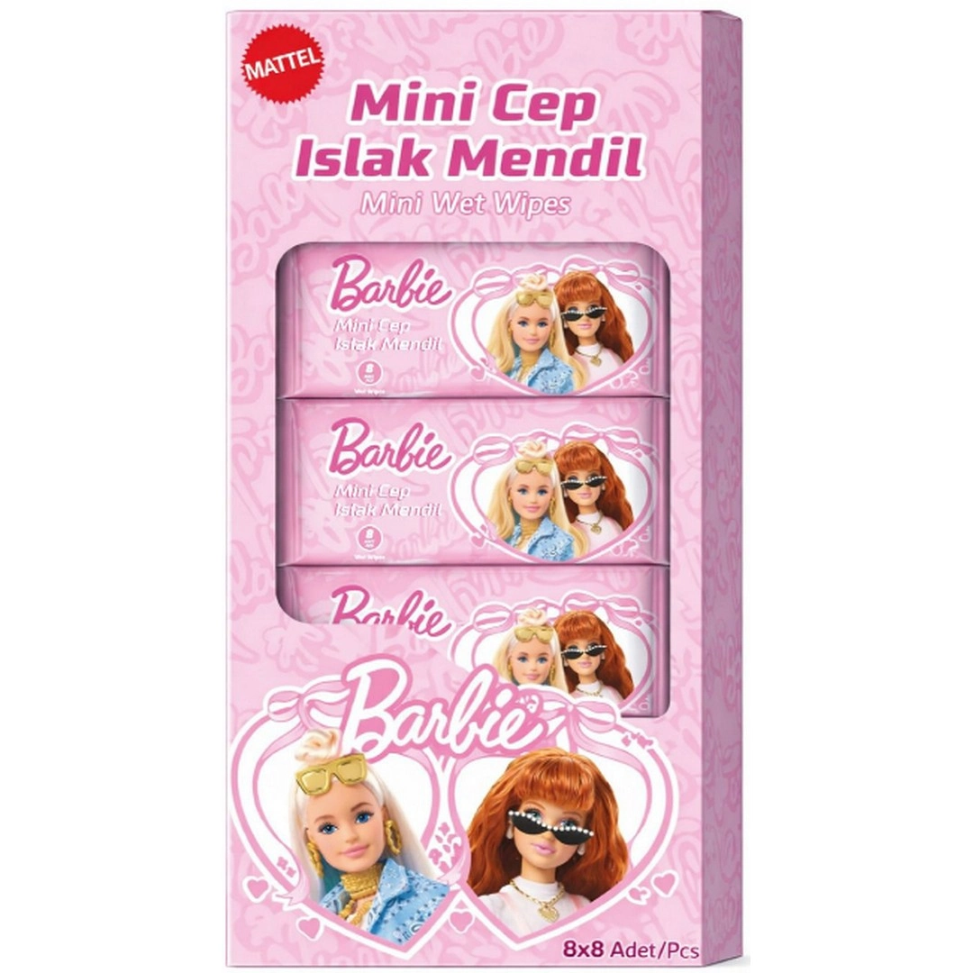 Barbie Islak Mini Cep Mendili 8'li