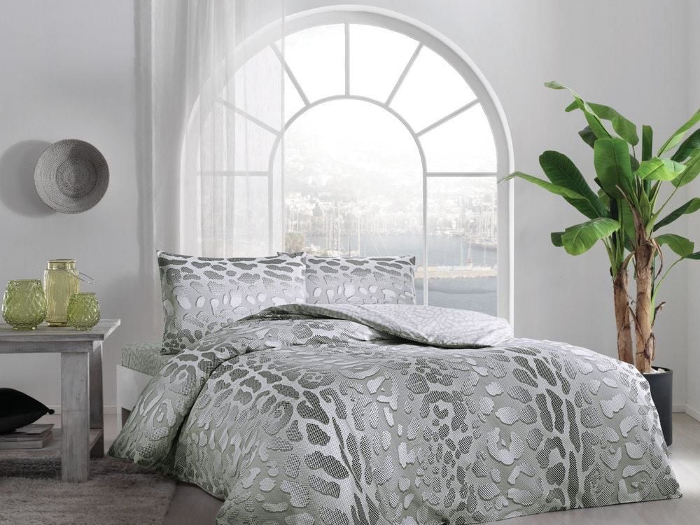 Taç Çift Kişilik Ranforce Nevresim Takımı Edgar Yeşil