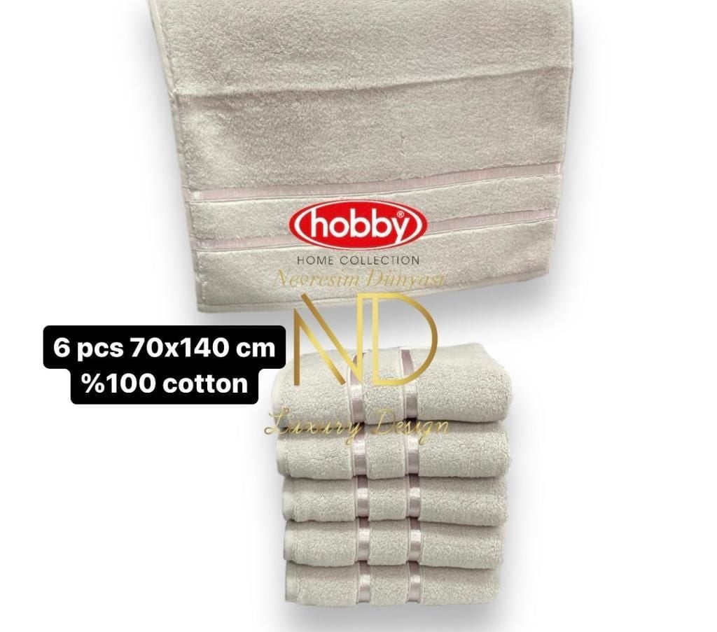 Hobby Dolce Açık Lila 50x90 6'lı Havlu Seti
