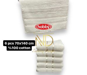 Hobby Dolce Açık Sarı 50x90 6'lı Havlu Seti