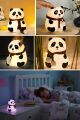 5 Farklı Renk Modlu Panda Figürlü Pofuduk LED Gece Lambası–Yumuşak Dokulu Çocuk Odası ve Dekoratif Şarjlı Ortam Işığı